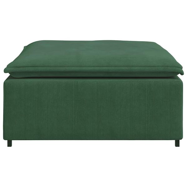 vidaXL Modulares Sofa Fußhocker-Modul Dunkelgrün 100x100x48 cm