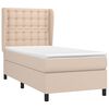 vidaXL Boxspringbett Matratze Cappuccino-Braun 100x200cm Kunstleder
