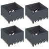 vidaXL Raseneinfassung 4 pcs 60 x 60 x 35 cm Stahl Anthrazit
