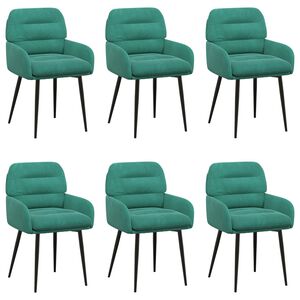 vidaXL Esszimmerst&uuml;hle 6 stk. Samt T&uuml;rkis 59 x 59,5 x 90 cm