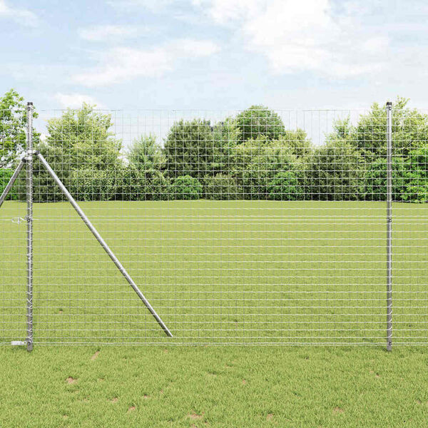 vidaXL Zaunpfosten Sonstiges 26 pcs Grau 3,2 x 3,2 x 210 cm Stahl