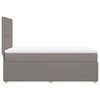 vidaXL Boxspringbett mit Matratze Taupe 80x200 cm Stoff