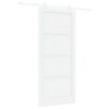vidaXL Schiebet&uuml;r 93 x 211 cm Holzwerkstoff Wei&szlig;
