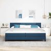 vidaXL Boxspringbett mit Matratze mit Kopfteil Blau 200 x 200 cm Stoff