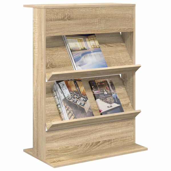 vidaXL Magazinregal Sonoma-Eiche 70 x 41 x 96 cm Holzwerkstoff