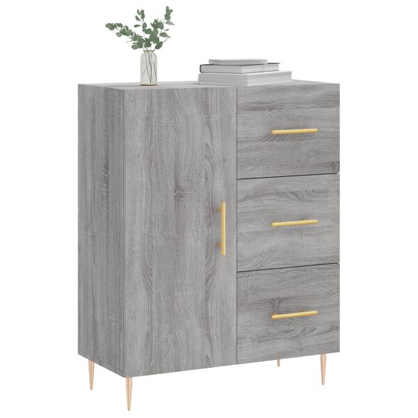 vidaXL Sideboard Grau Sonoma 69,5x34x90 cm Holzwerkstoff