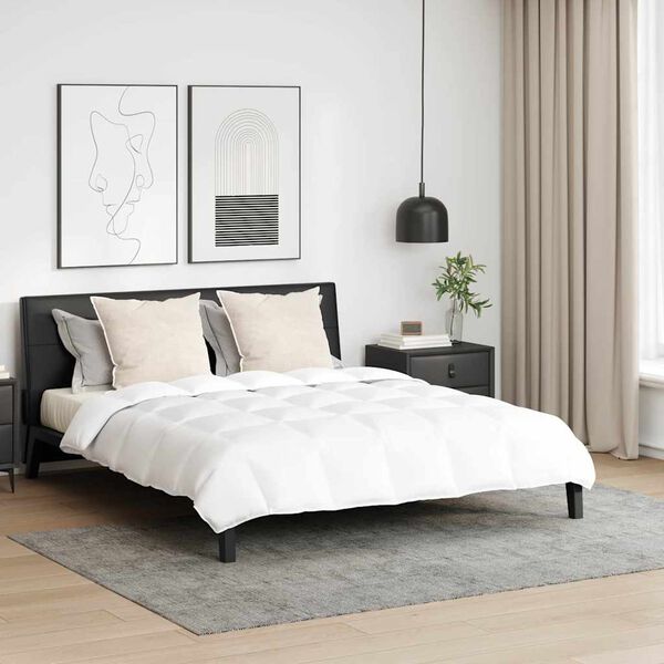 vidaXL Bettdecken Set mit Kissen 3 pcs Weiß Daunenfeder