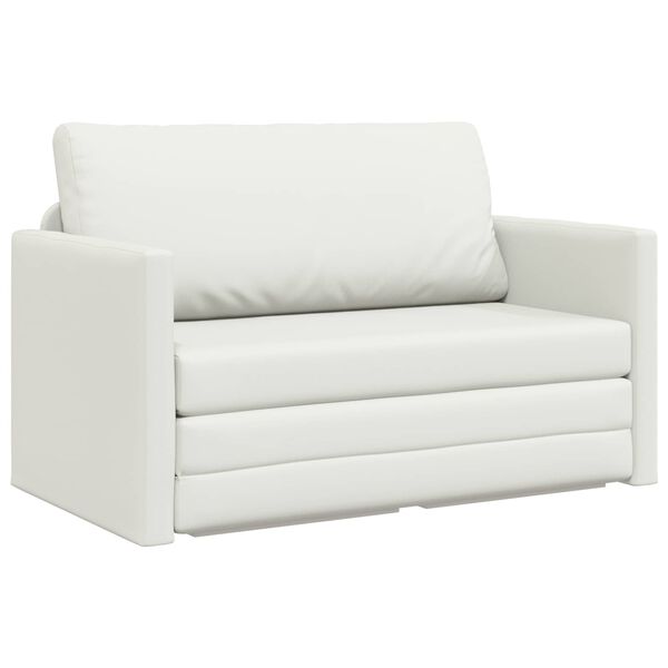 vidaXL Schlafsofa 110cm Wei&szlig; Kunstleder