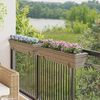 vidaXL Pflanzkasten mit Haken 2 Stk. Grau Poly Rattan