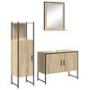 vidaXL Badezimmerm&ouml;bel-Set 3 stk. Braun 33 x 33 x 120,5 cm