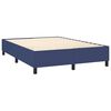 vidaXL Boxspringbett mit Matratze Blau 140x200 cm Stoff