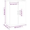 vidaXL Wandschrank Sonoma-Eiche 69,5x34x90 cm