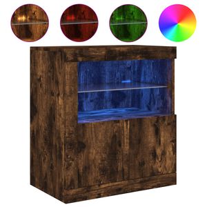 vidaXL Sideboard mit LED-Leuchten R&auml;uchereiche 60,5x37x67 cm