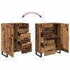 vidaXL Highboard mit Schubladen 2 pcs Altholz Holzwerkstoff