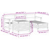 vidaXL 5-tlg. Garten-Sofagarnitur Kiefernholz Impr&auml;gniert