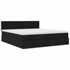 vidaXL Ottoman-Bett mit Matratze Schwarz 160x200 cm Stoff