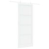 vidaXL Schiebet&uuml;r 93 x 232 cm Holzwerkstoff Wei&szlig;