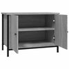 vidaXL TV-Schrank mit T&uuml;ren Grau Sonoma 60x35x45 cm Holzwerkstoff