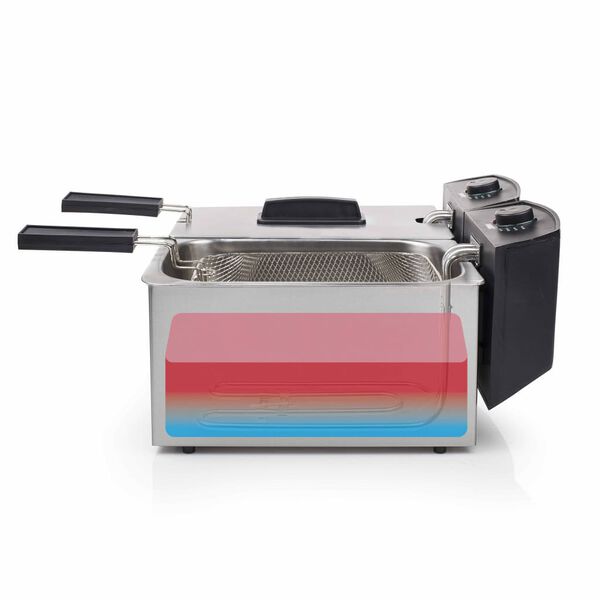 Princess Doppel-Fritteuse 6 L 3600 W Silbern 183123