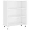 vidaXL B&uuml;cherregal Hochglanz-Wei&szlig; 69,5x32,5x90 cm Holzwerkstoff