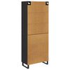 vidaXL Highboard 2 pcs Schwarz Eichen-Optik 69,5 x 34 x 180 cm