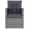 vidaXL 6-tlg. Garten-Lounge-Set mit Auflagen Poly Rattan Grau