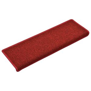 vidaXL Stufenmatten 15 Stk. 65x21x4 cm Rot Rechteckiger Rand