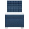 vidaXL Boxspringbett mit Matratze Blau 100x200 cm Stoff