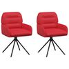 vidaXL Drehstuhl Esszimmer 2 pcs Kunstleder Rot 59 x 59,5 x 90 cm