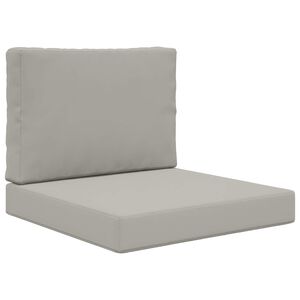 vidaXL Sofakissen f&uuml;r drau&szlig;en 2 pcs Grau Polyester