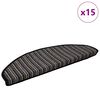 vidaXL Selbstklebende Treppenschoner 15 pcs Anthrazit 65 x 21 x 4 cm