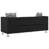 vidaXL Sofa-Set Kunstleder 3-Sitzer und 2-Sitzer Schwarz