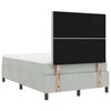 vidaXL Boxspringbett mit Matratze Hellgrau 120 x 200 cm Samt
