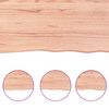 vidaXL Tischplatte Hellbraun 140x60x(2-6)cm Massivholz Eiche Behandelt