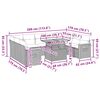 vidaXL 10-tlg. Garten-Sofagarnitur mit Kissen Grau Poly Rattan Akazie