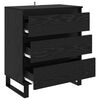 vidaXL Sideboard Schwarz Eichen-Optik 60 x 35 x 70 cm Holzwerkstoff