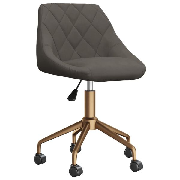 vidaXL Esszimmerstuhl Drehbar Dunkelgrau Samt