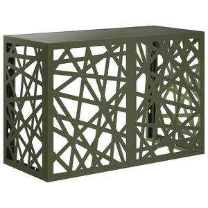vidaXL Klimaanlagenabdeckung Olivgr&uuml;n 90 x 40 x 60 cm Stahl