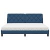 vidaXL Bett mit Matratze Blau 180x200 cm Stoff