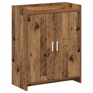vidaXL Schuhschrank mit T&uuml;r Altholz 73,5 x 36 x 92 cm Holzwerkstoff