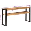 vidaXL Konsolentisch 150x30x75 cm Raues Mangoholz