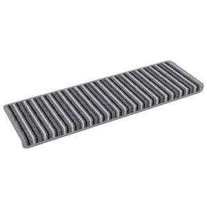 vidaXL Selbstklebende Treppenschoner 15 pcs Grau 65 x 21 x 4 cm