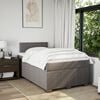 vidaXL Boxspringbett mit Matratze Taupe 120x190 cm Stoff