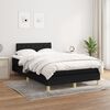 vidaXL Boxspringbett mit Matratze Schwarz 120x200 cm Stoff