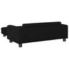 vidaXL Kindersofa mit Hocker Schwarz 100x50x30 cm Samt