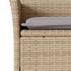 vidaXL 5-tlg. Garten-Essgruppe mit Kissen Beige Poly Rattan und Glas