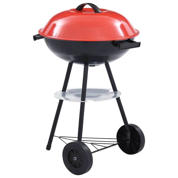 vidaXL Tragbarer Holzkohlegrill XXL mit R&auml;dern 44 cm