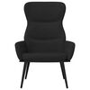 vidaXL Relaxsessel mit Hocker Schwarz Stoff