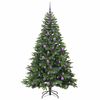 vidaXL K&uuml;nstlicher Weihnachtsbaum mit 300 LEDs Gr&uuml;n 180 cm PE und PVC