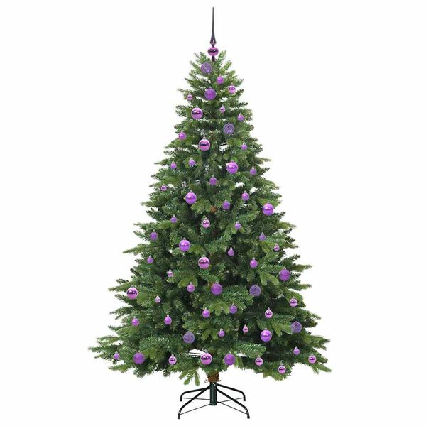vidaXL K&uuml;nstlicher Weihnachtsbaum mit 300 LEDs Gr&uuml;n 180 cm PE und PVC
